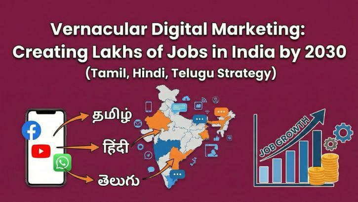 Vernacular Digital marketing: creating lakhs of jobs in india by 2030