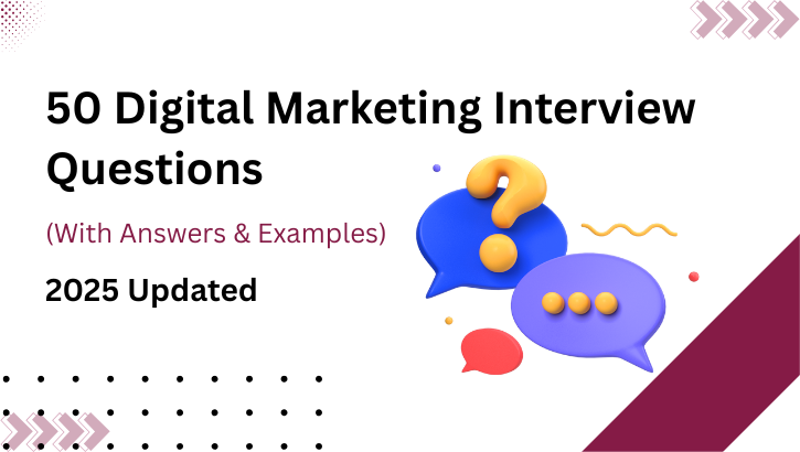 50 Digital Marketing Interview Questions (With Answers & Examples) – 2025 Updated