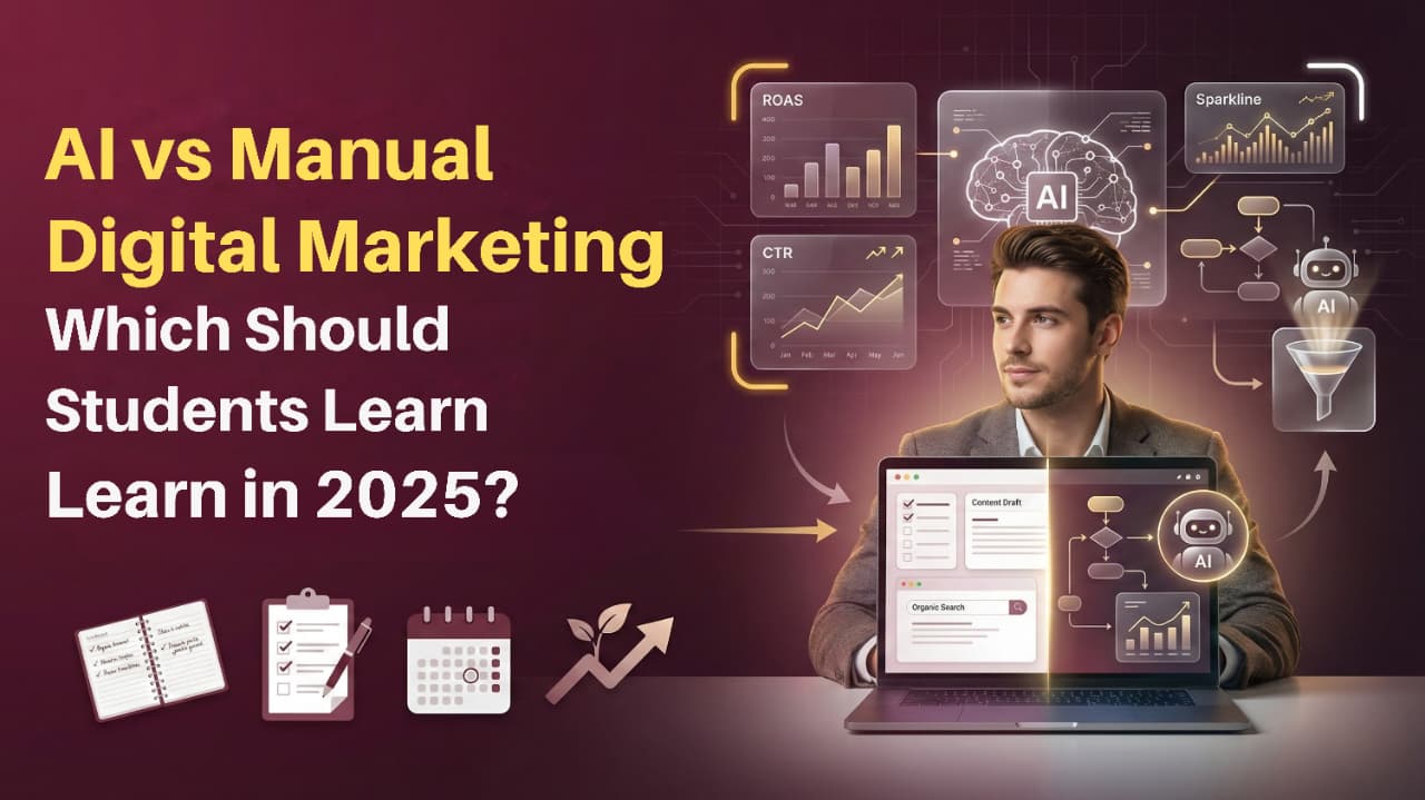 AI vs Manual Digital Marketing: Which One Should Students Learn in 2025?