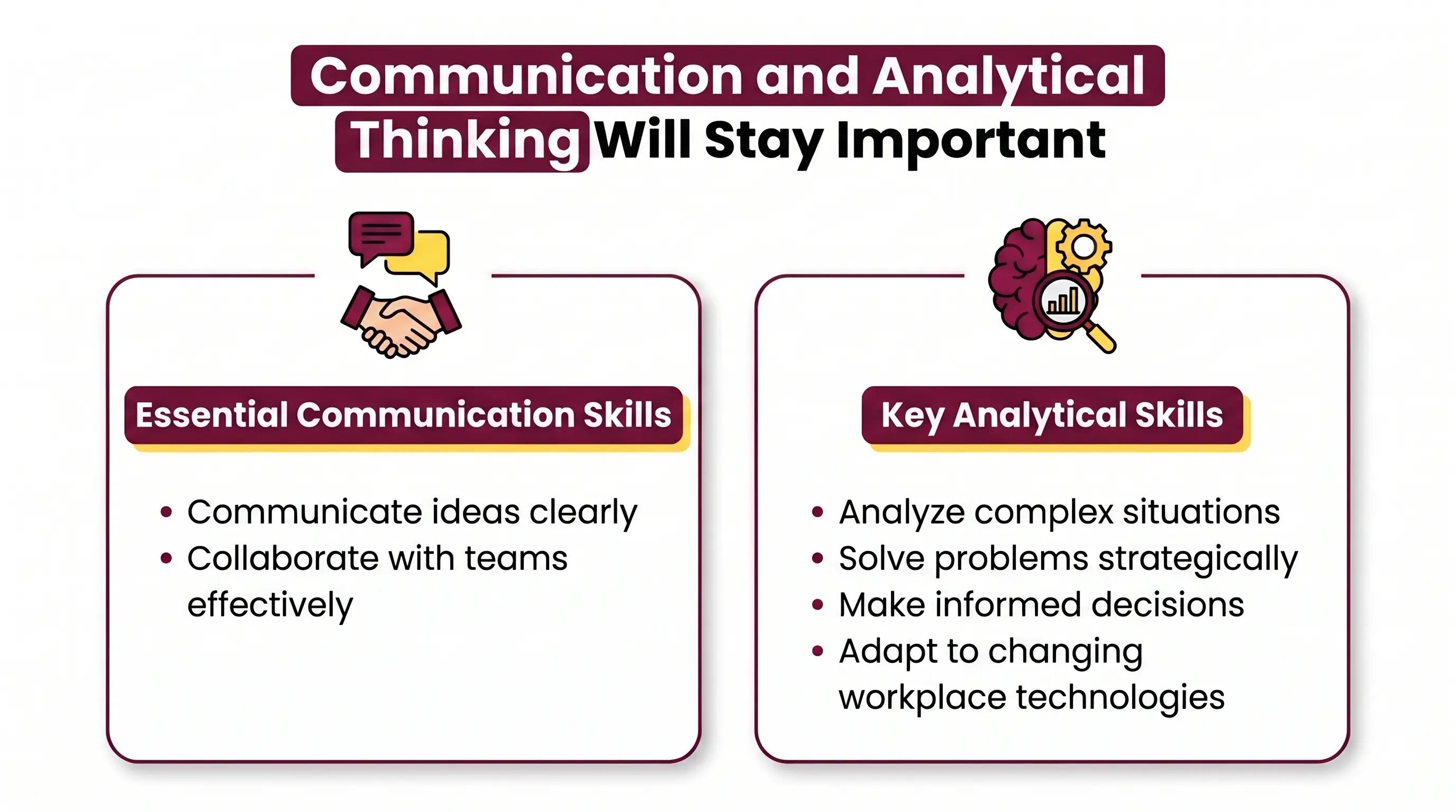 Communication and Analytical Thinking Will Stay Important Communication and Analytical Thinking Will Stay Important