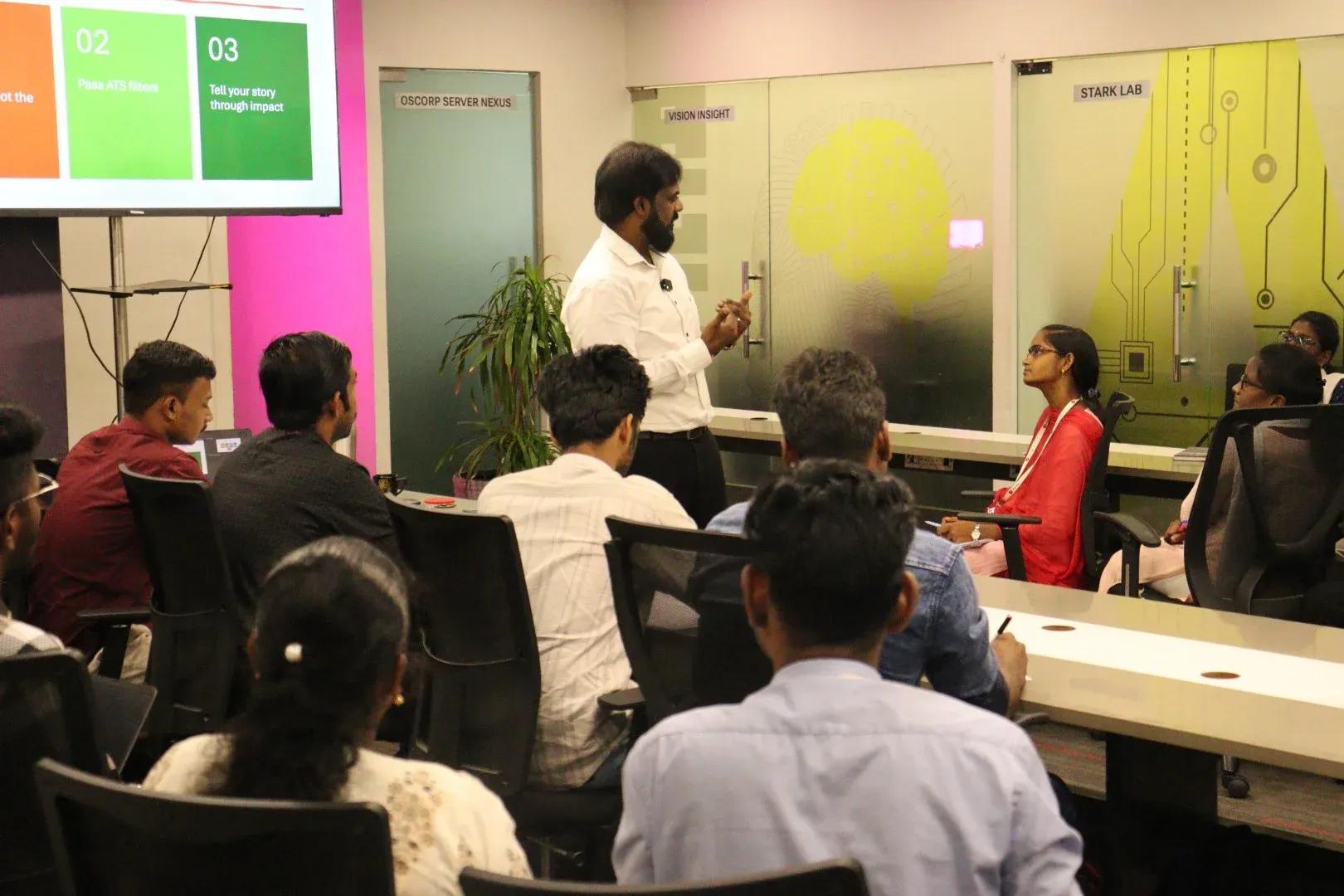 Slide explaining interview steps