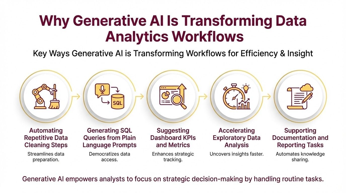 Why generative AI is transforming data analytics workflows Why generative AI is transforming data analytics workflows