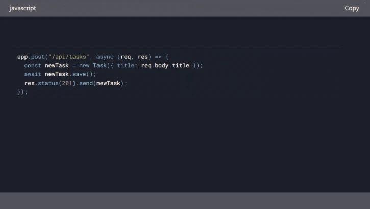 The API to Save Tasks