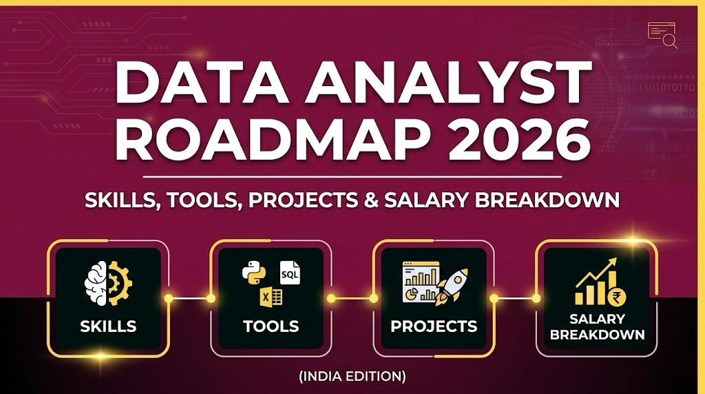 Data Analyst Roadmap 2026: Skills, Tools, Projects & Salary Breakdown (India Edition)