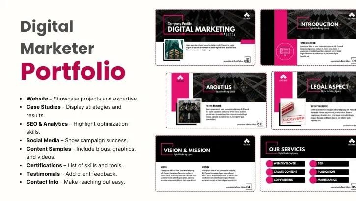 create a portfolio to showcase your skills