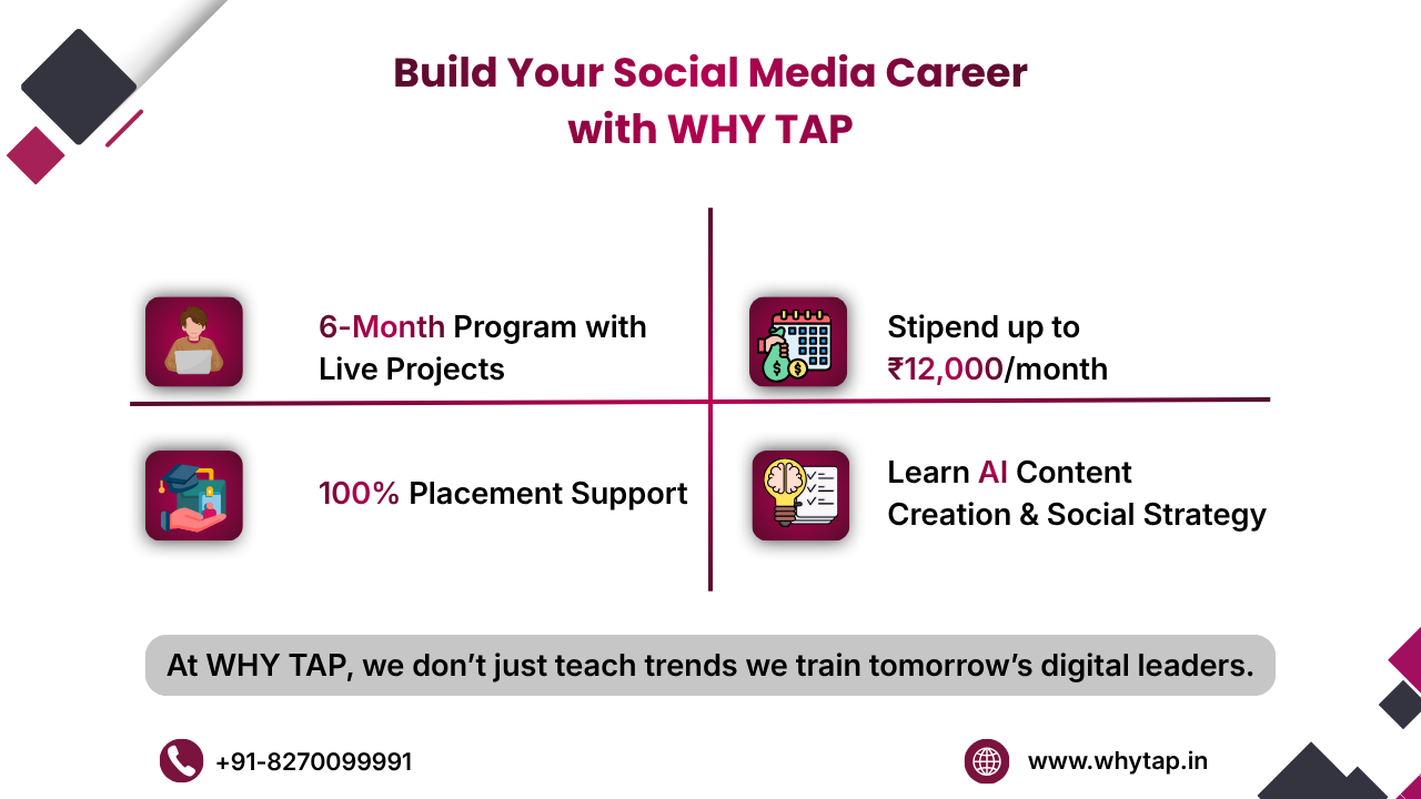 Build your social media career with WHY TAP Build your social media career with WHY TAP