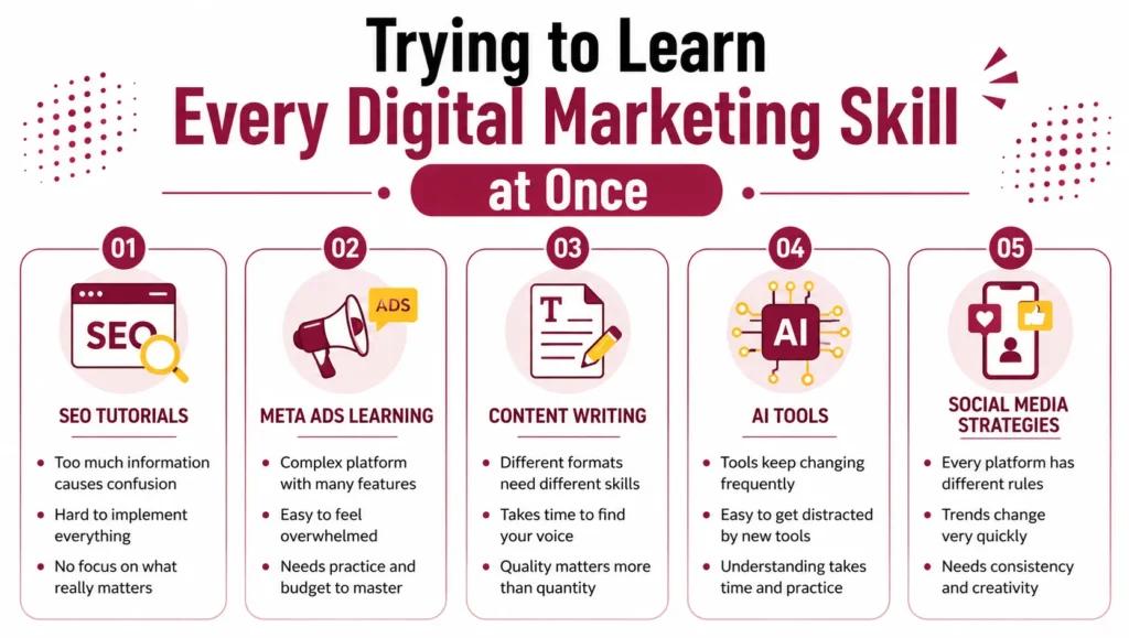 Trying to Learn Every Digital Marketing Skill at Once Trying to Learn Every Digital Marketing Skill at Once