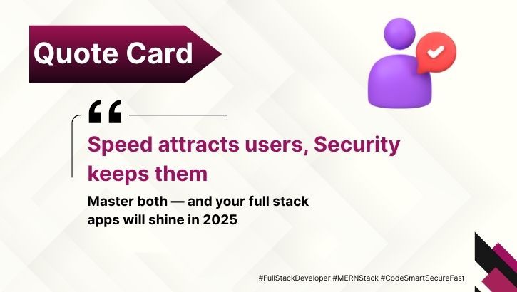 Speed attracts users, Security keeps them Speed attracts users, Security keeps them