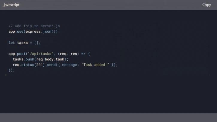 Create an API Endpoint (Back-End):