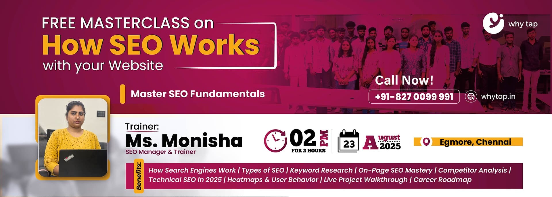 Free masterclass on SEO Free masterclass on SEO