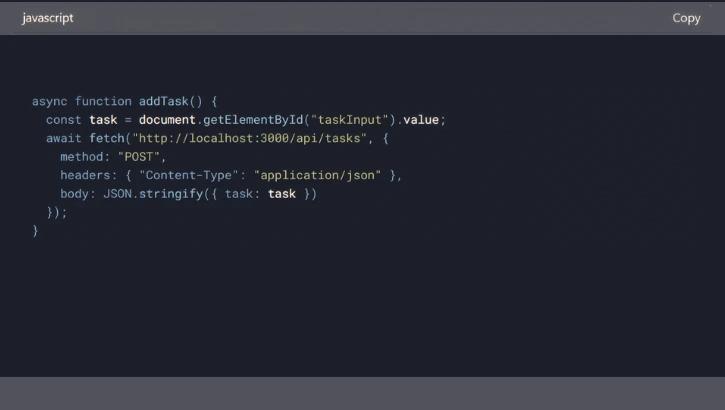 Fetch Data from Front-End