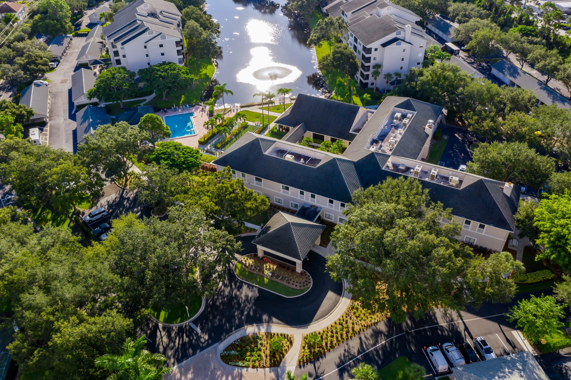 Aerial view of Arbor Glen on the Arbor Trace campus