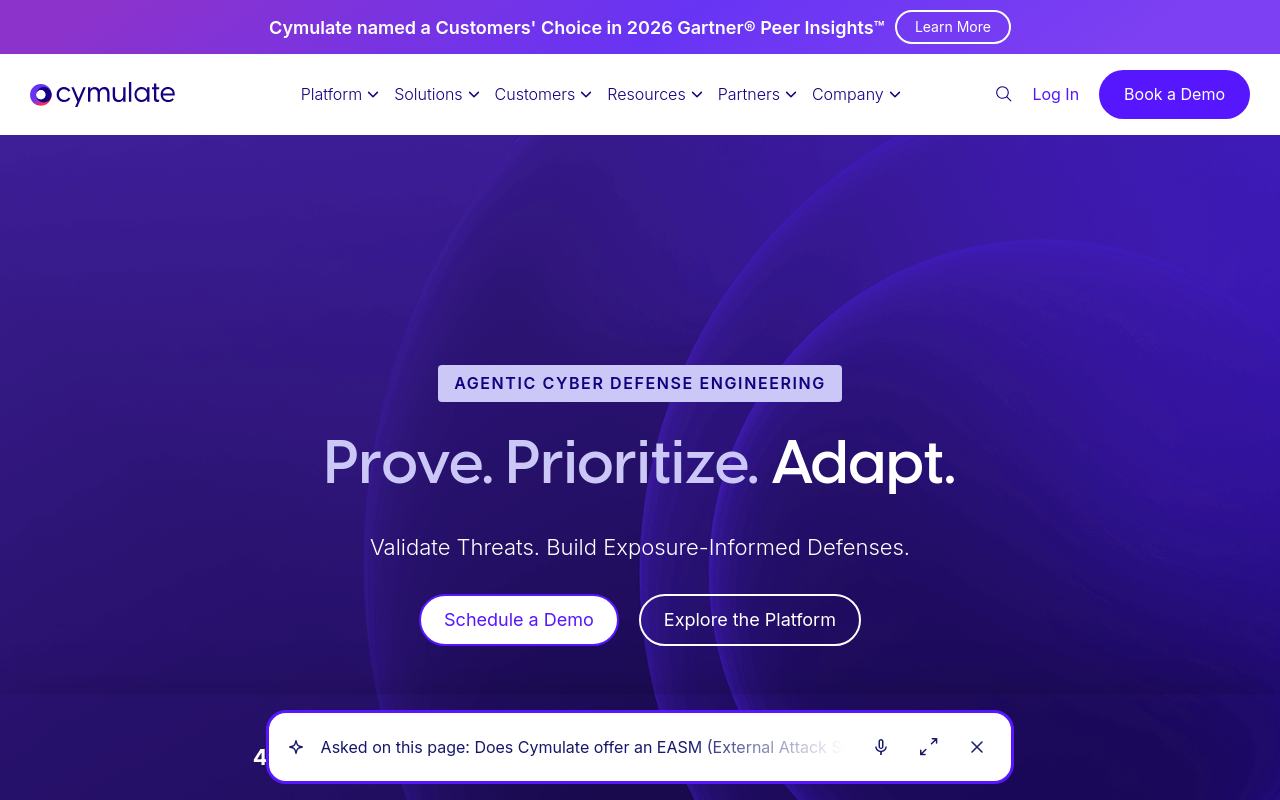 Autonomous Penetration Testing Security Vendors - cymulate best breach attack