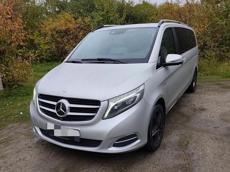 Silver Mercedes-Benz V250d 2016 MPV after an AdBlue solution