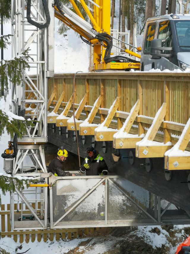 En av fordelene til Rennebu-Bjelken er kort tid på byggeplass. Delene monteres enkelt sammen og gir demed kortere byggetid. Foto: Rennebu-Bjelken.