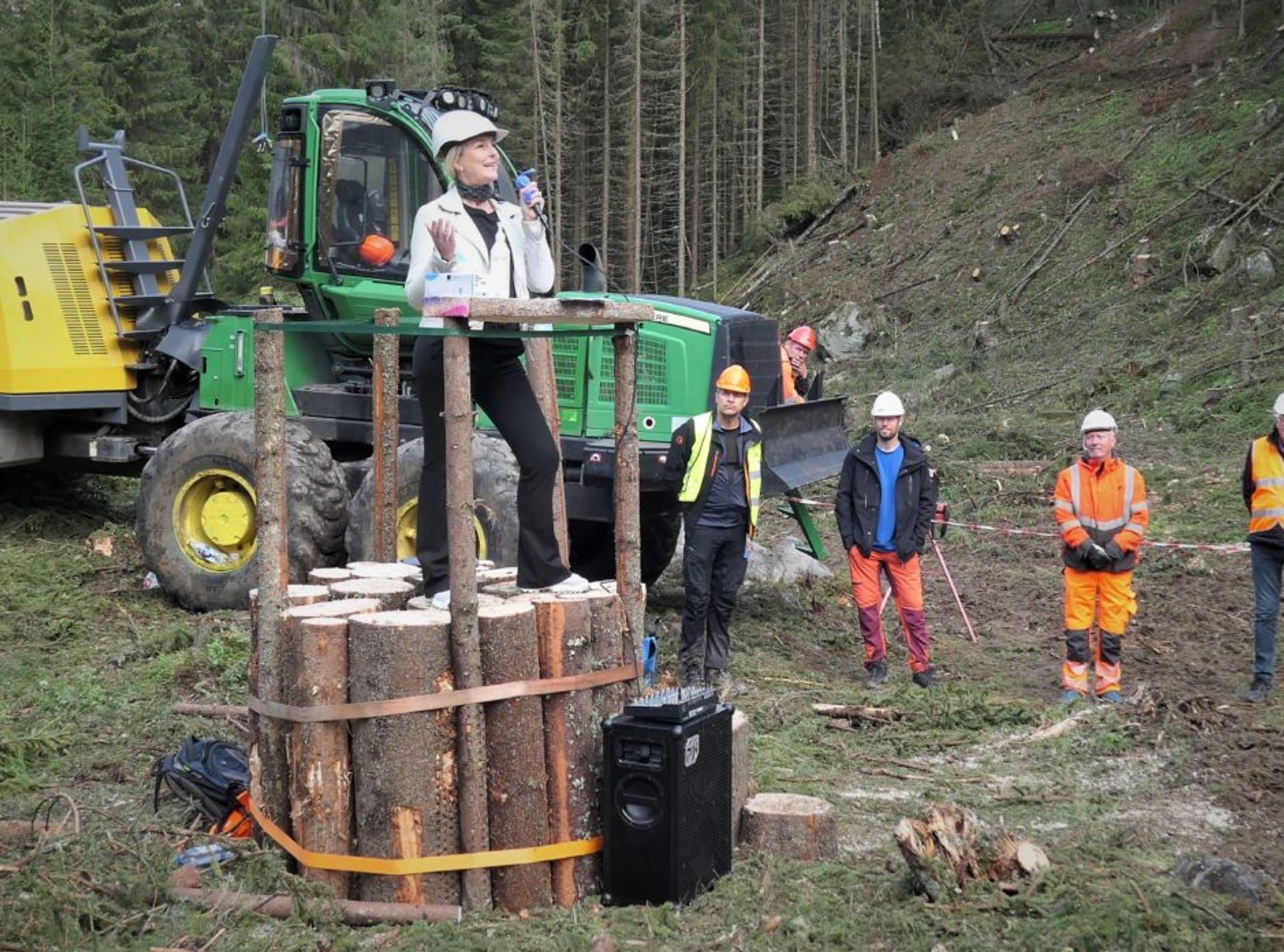 Torill Eidsheim (H) lovpriste skogens rolle i det grønne skiftet. Foto: Roar Ree Kirkevold