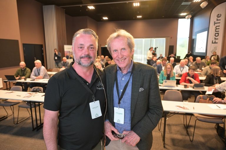 Konsernsjef Anders R. Øynes og styreleder Jan Erik Langangen i FramTre.