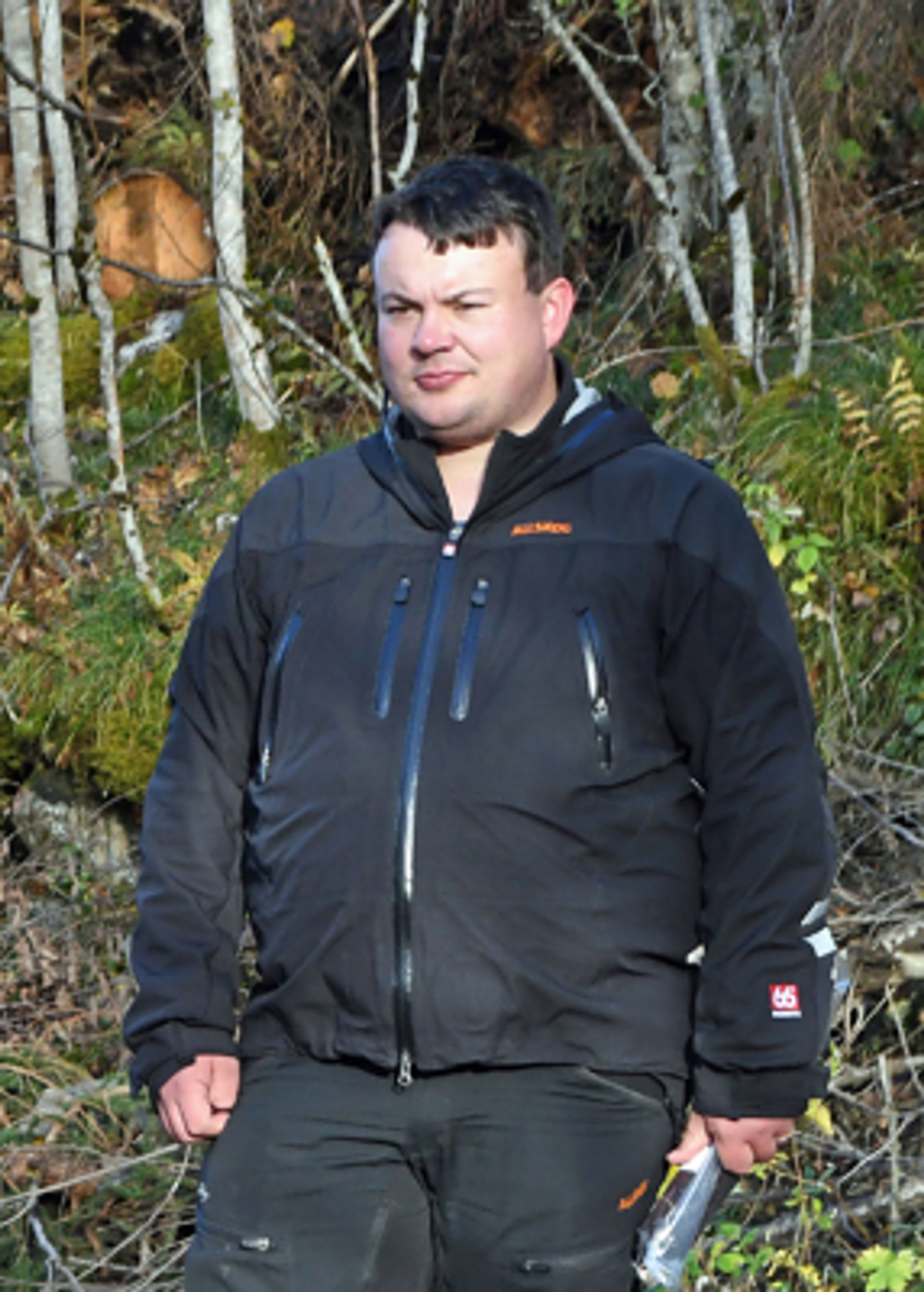 Skogbruksleder Andreas Furnes Fjærli i ALLSKOG hadde ansvaret for planleggingen av den store tømmerdrifta ved Lerheim i Rauma høsten 2017. Foto: Anders Hals.