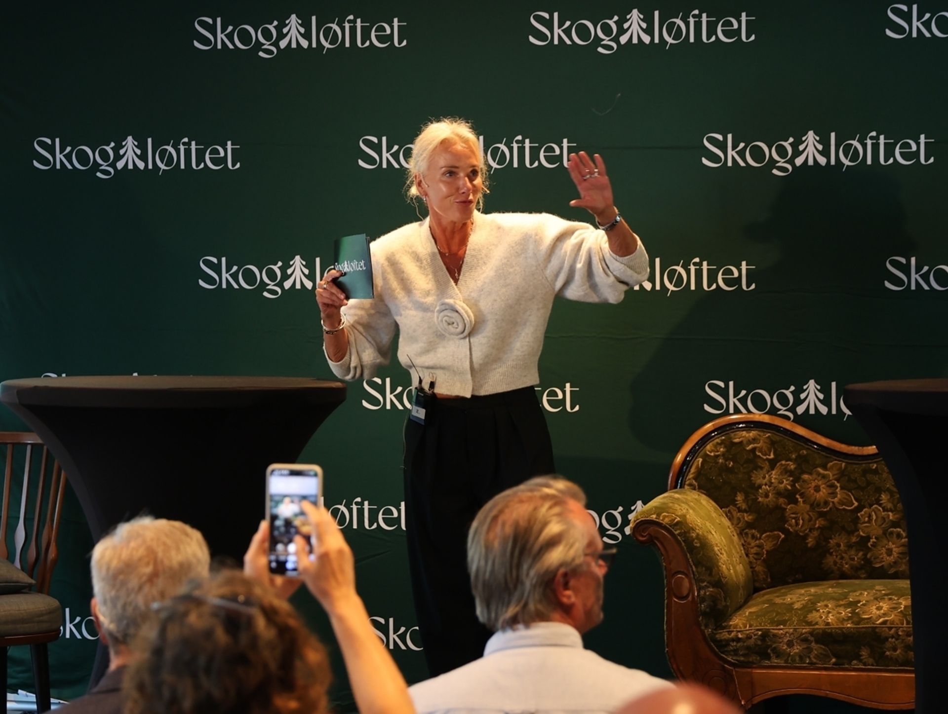 ÅPNET SHOWET: Prodjektdirektør for Skogløftet, Gjyri Helén Werp. Foto: Bjørn Hugo Pettersen.