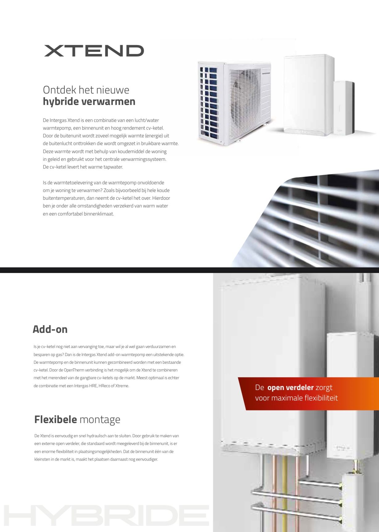 Najaar 2025 Actieprijzen - Intergas Xtend Cool Grey 5kW Hybride Warmtepomp