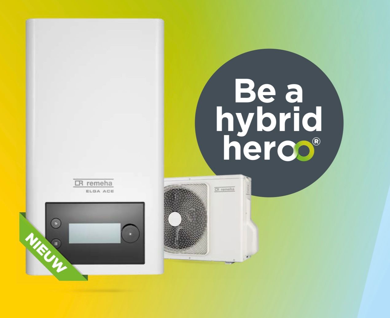 Najaar 2025 Actieprijzen - Remeha Elga Ace Hybride warmtepomp