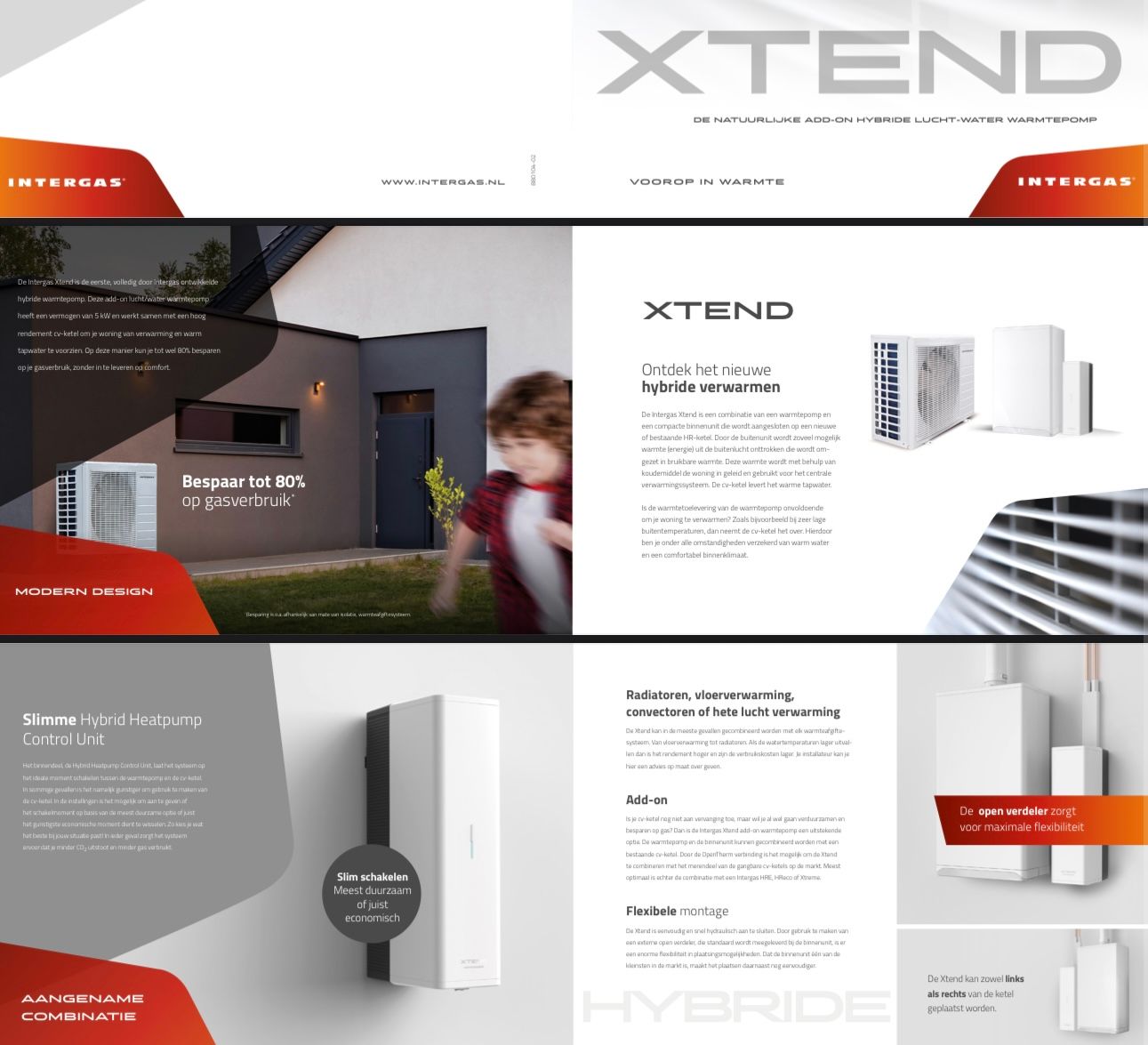 Najaar 2025 Actieprijzen - Intergas Xtend Cool Grey 5kW Hybride Warmtepomp