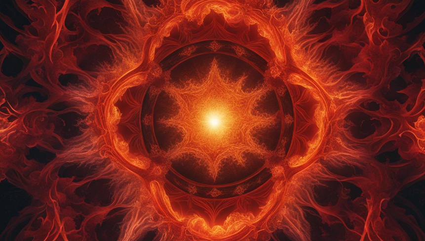 A swirling vortex of ashwagandha roots and swirling male hormones