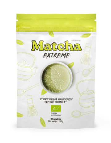 Matcha Extreme supplement packaging