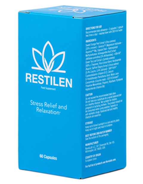Restilen supplement packaging
