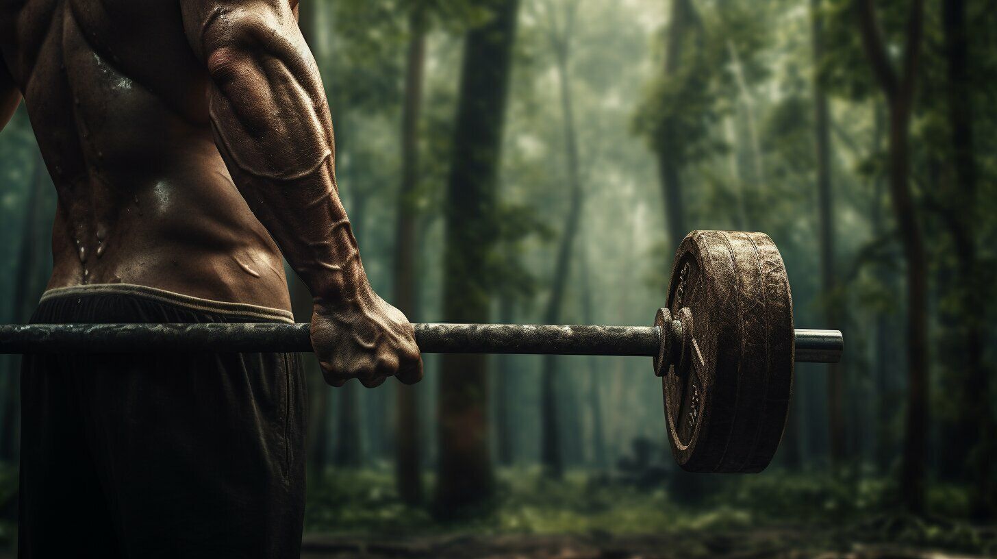 Man Lifting Weights To Boost Testosterone