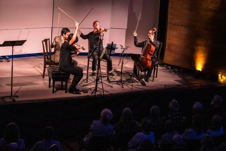 Siwoo Kim and colleagues on stage at the Methow Valley Chamber Music Festival