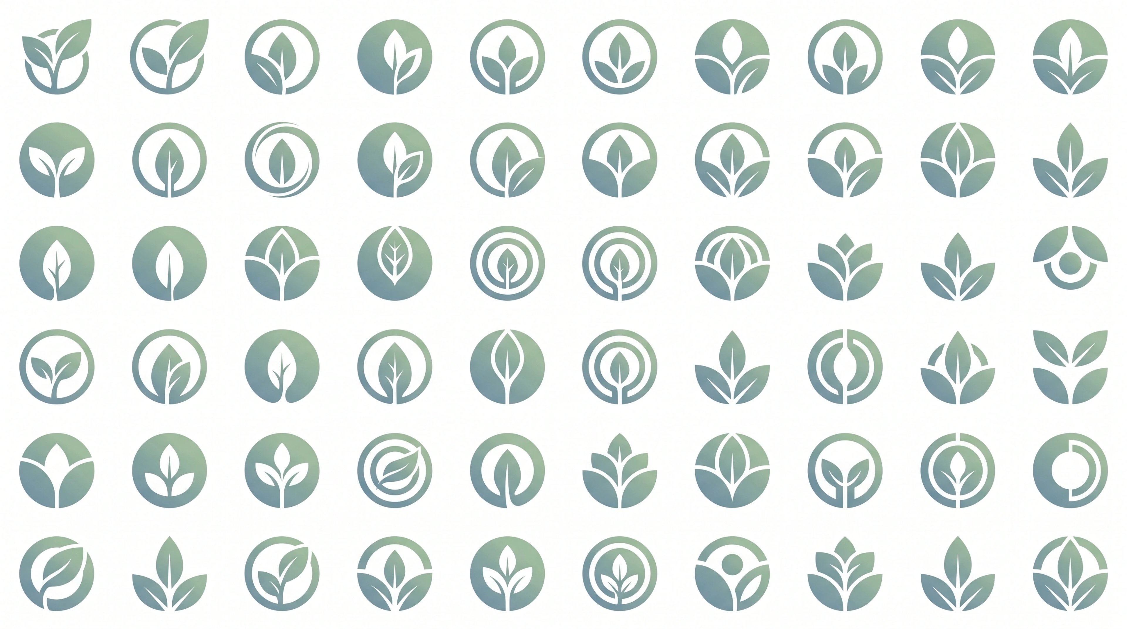 Dense grid of near-identical generic minimalist logo marks