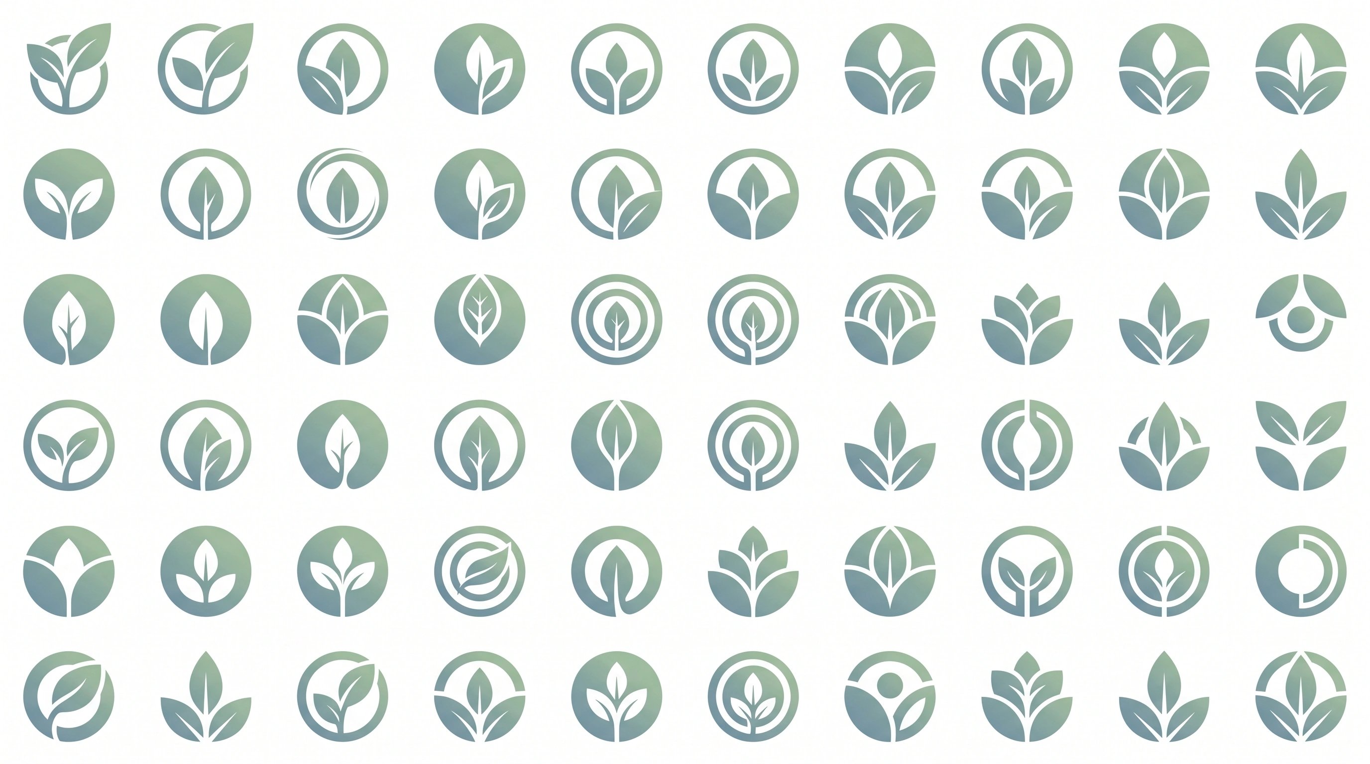 Dense grid of near-identical generic minimalist logo marks