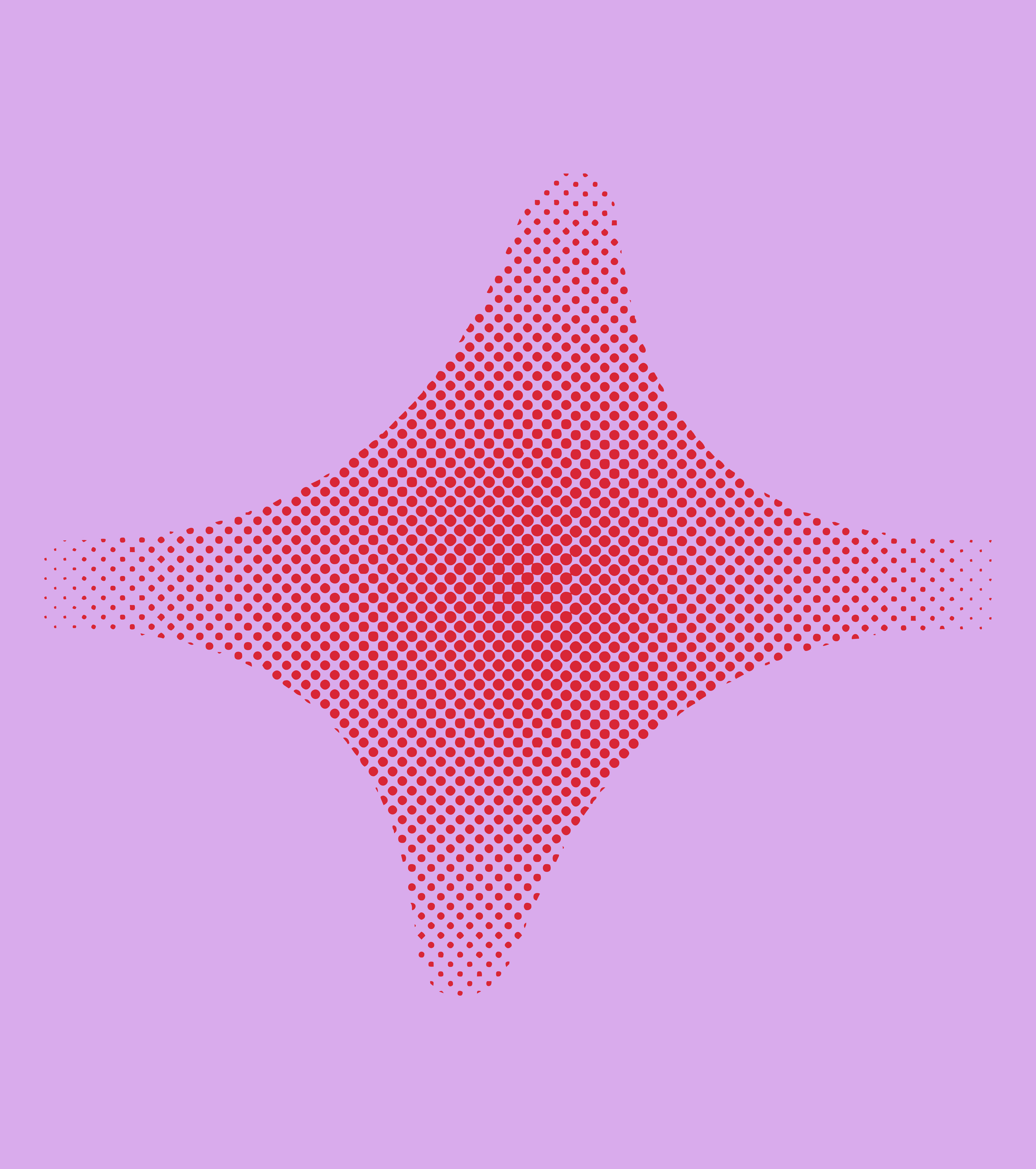 The OPEARL star mark rendered as a red halftone texture on lilac