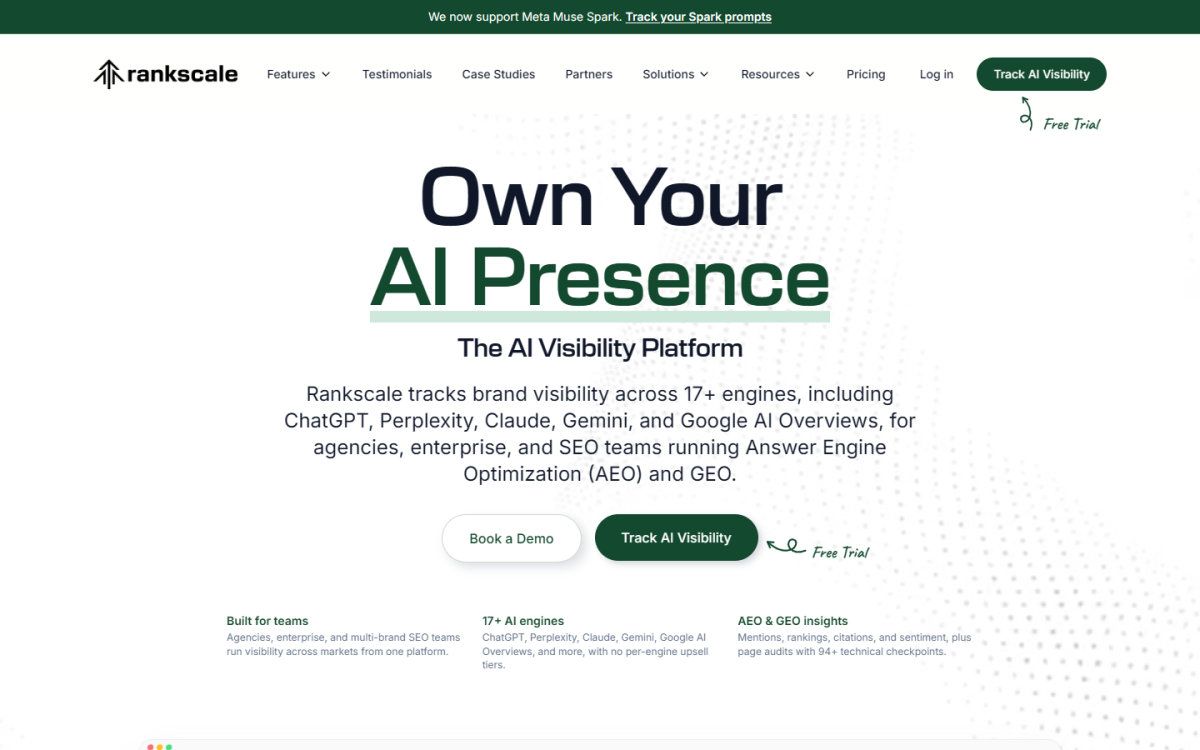 Rankscale homepage