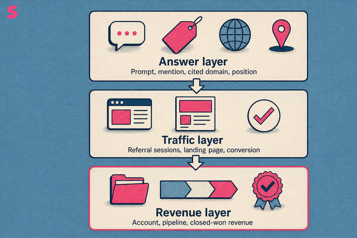 How do you connect Perplexity visibility to referral traffic and revenue?