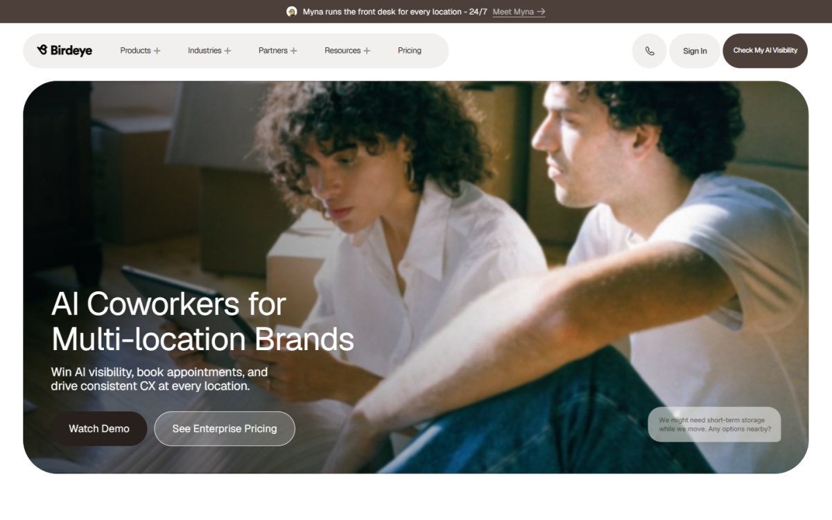 Birdeye homepage