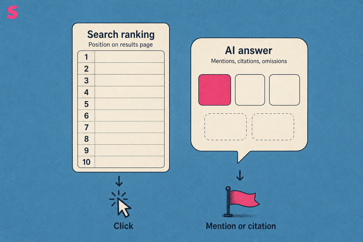 What is AI visibility, and how is it different from search rankings?