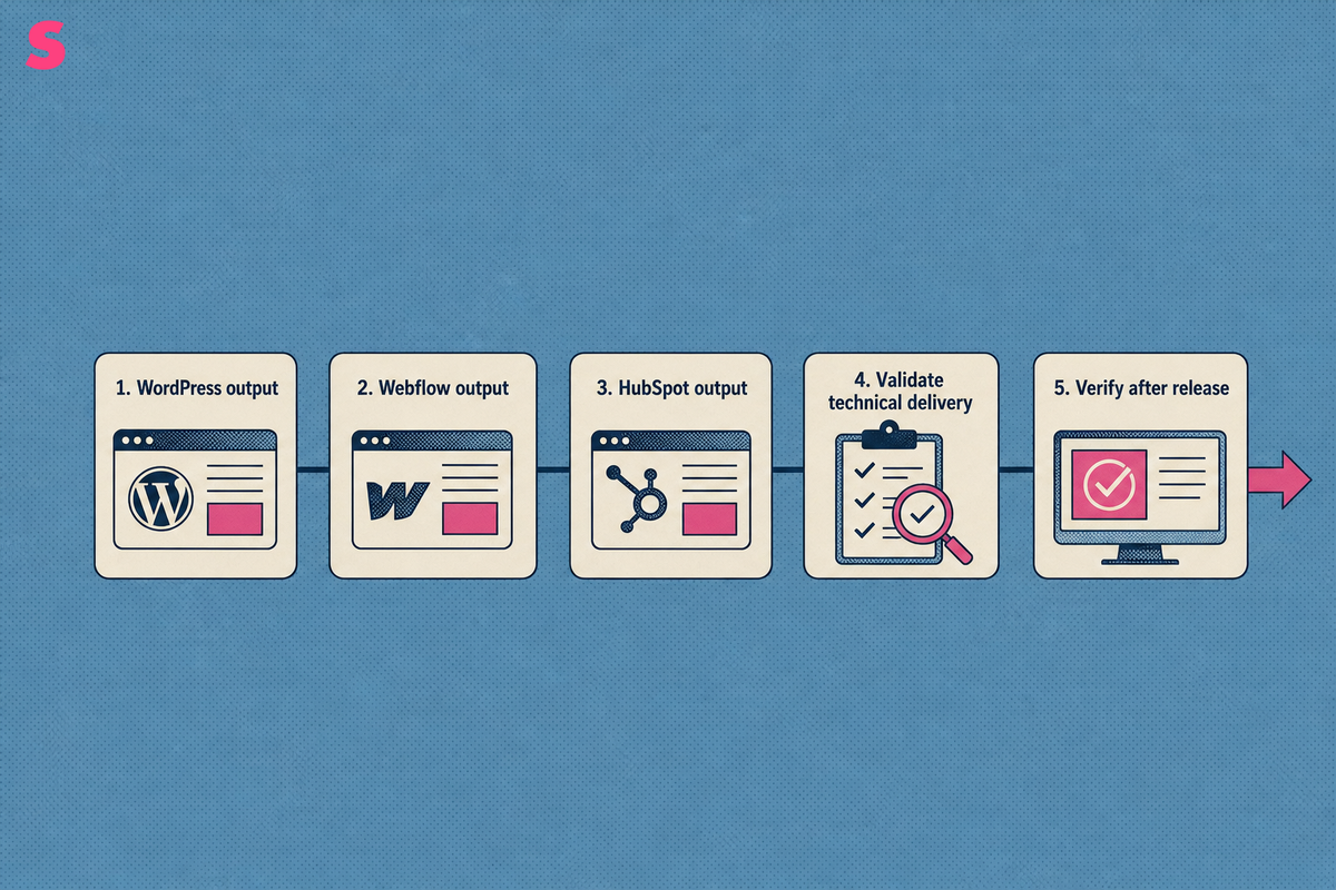 How do you implement AEO inside a CMS or development workflow?