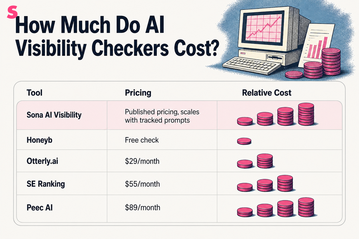 How much do AI visibility checkers cost?