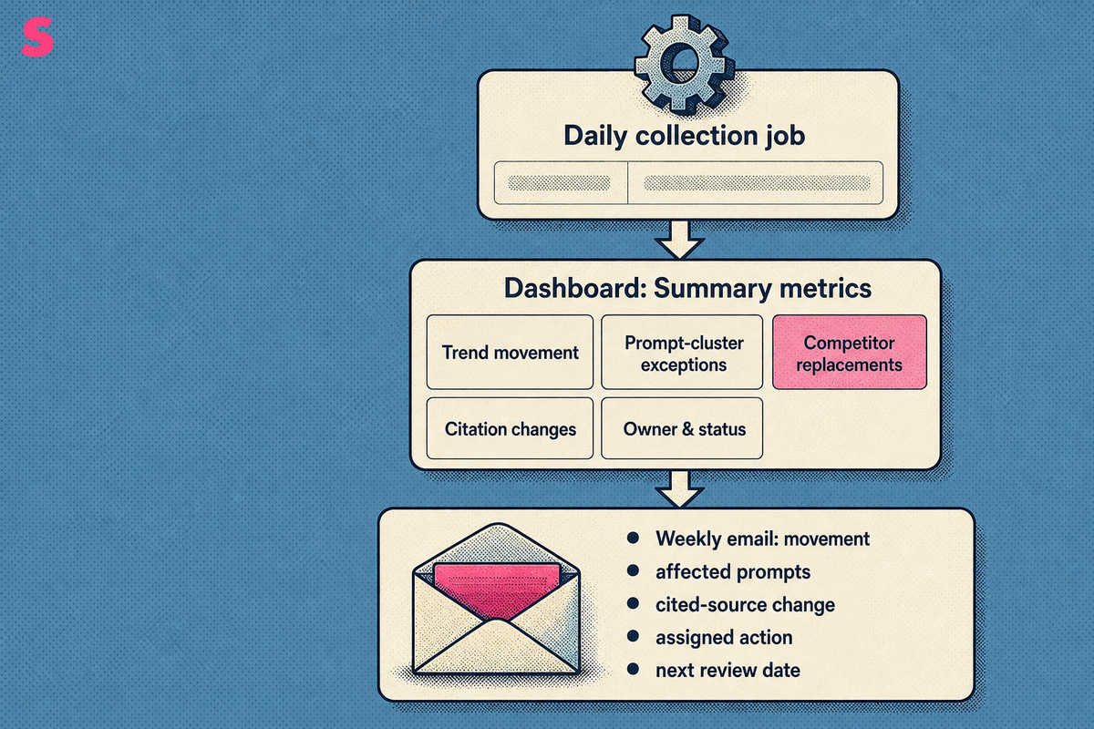 How do you set up automated report delivery with dashboards, email cadence and alert thresholds?