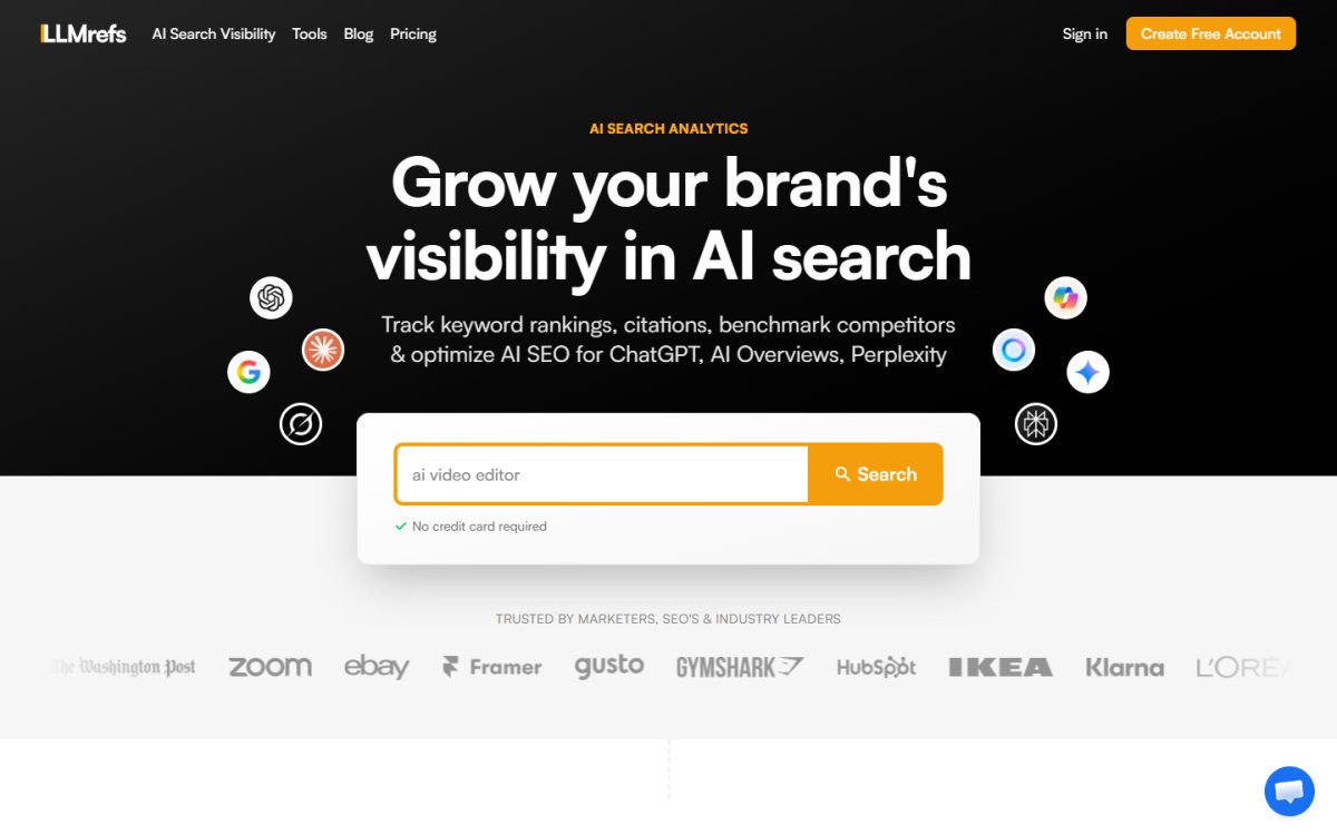 LLMrefs homepage