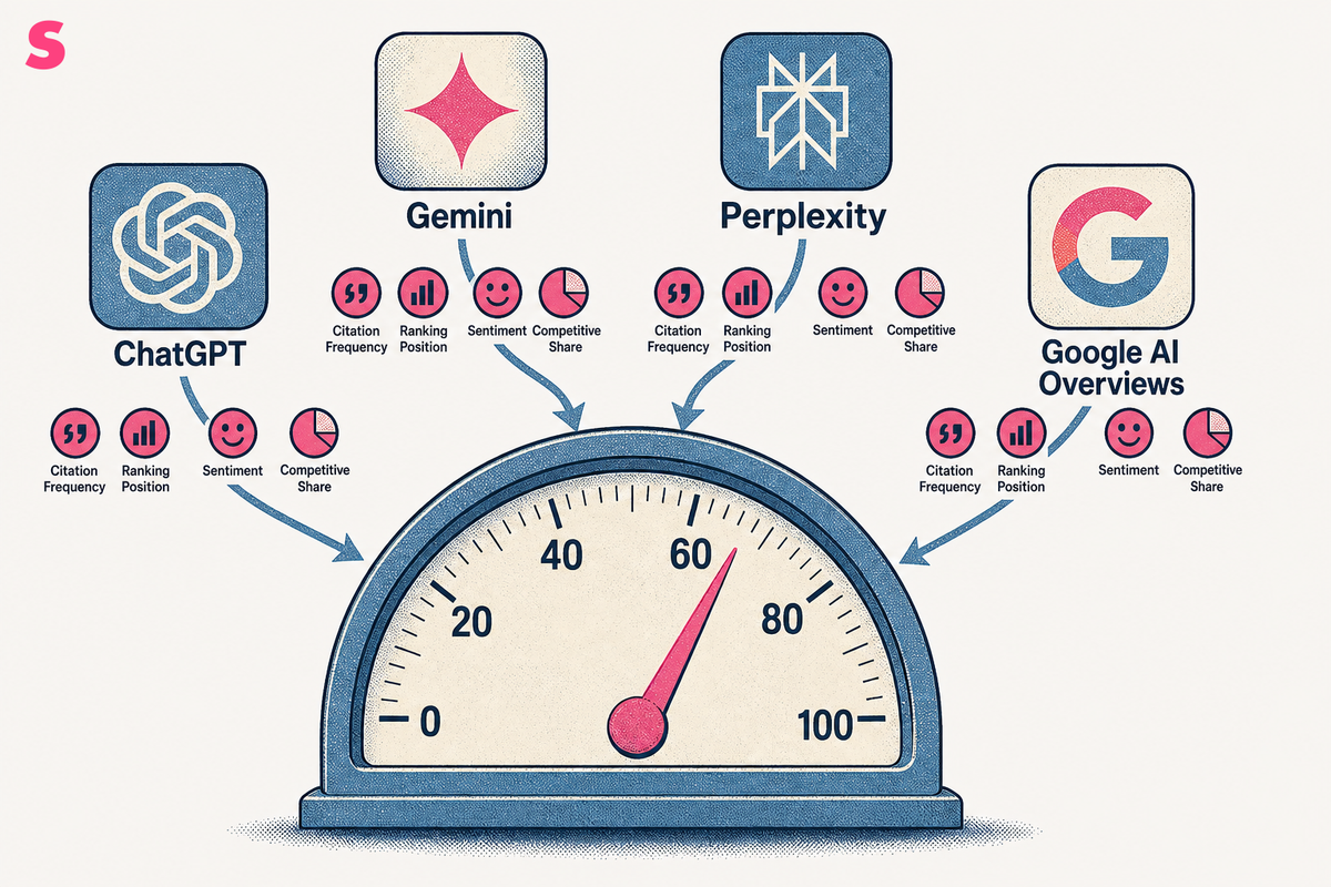 What is an AI visibility score?