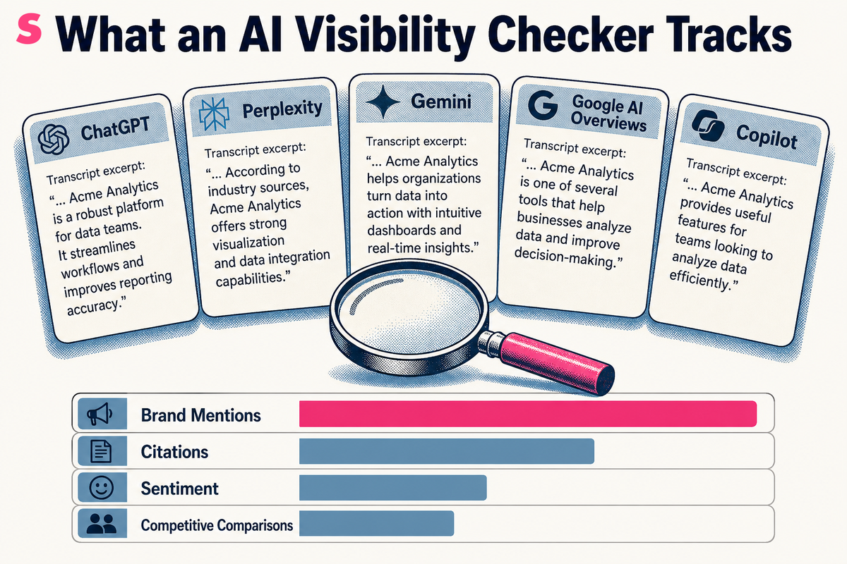 What is an AI visibility checker?