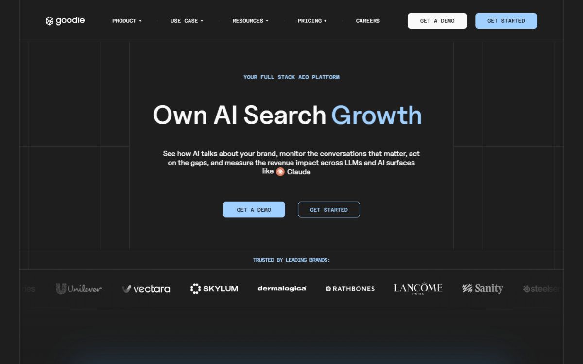 Goodie homepage