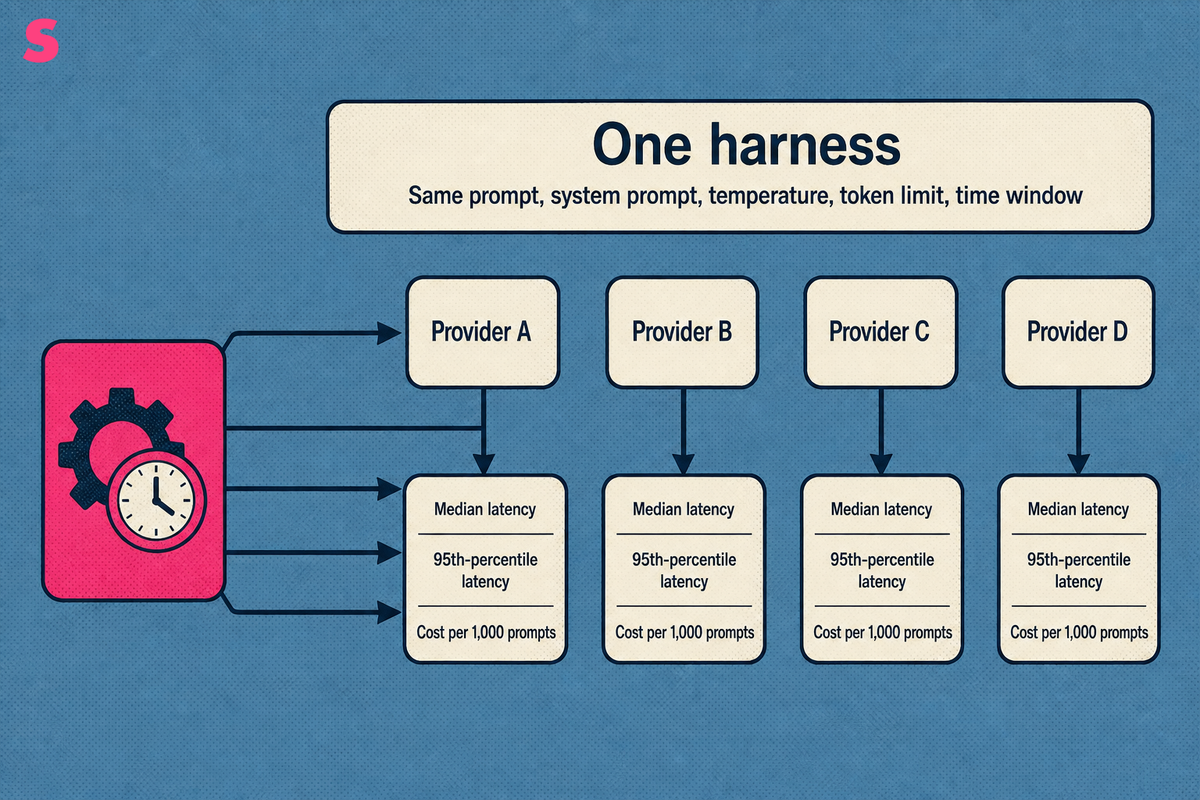 Step 4: How do you run every provider under identical conditions and capture latency and cost?