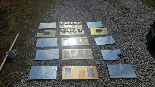 sheets of reflective squares