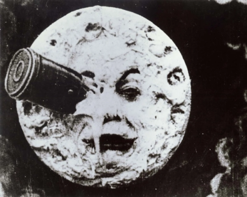 Man's face in the moon