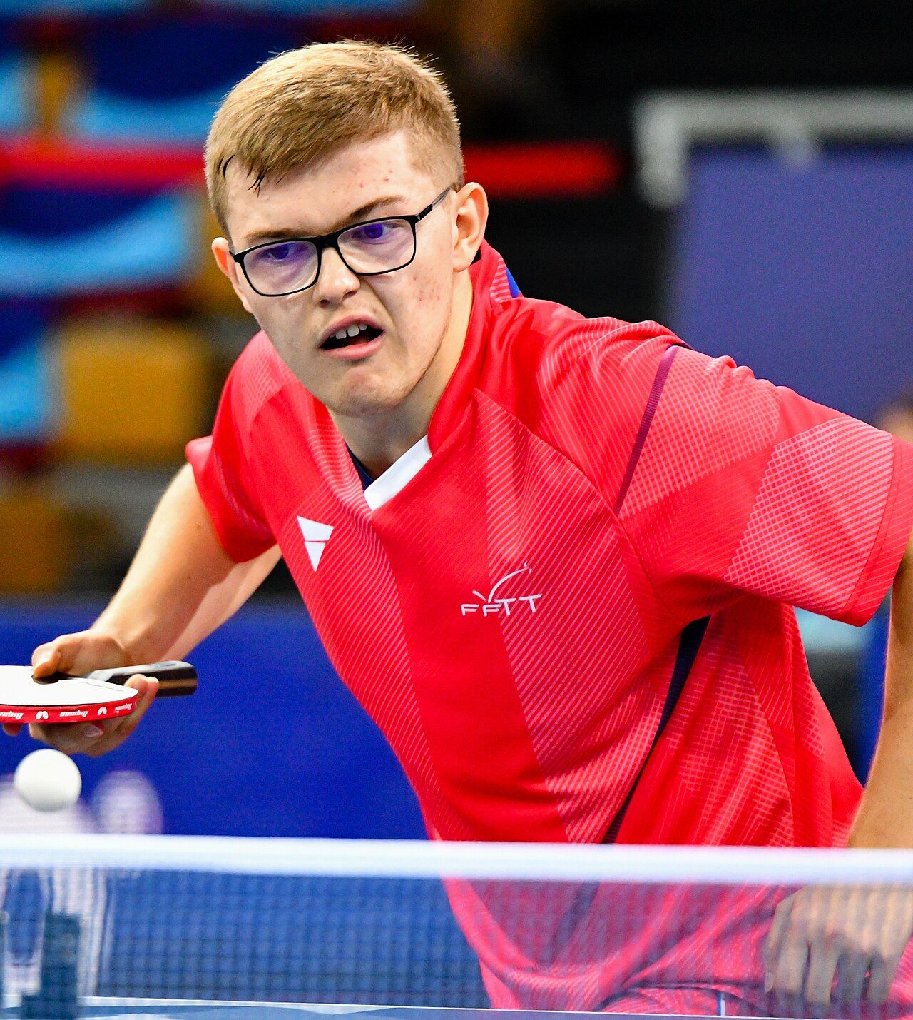 Alexis Lebrun playing at the 2022 European Championships