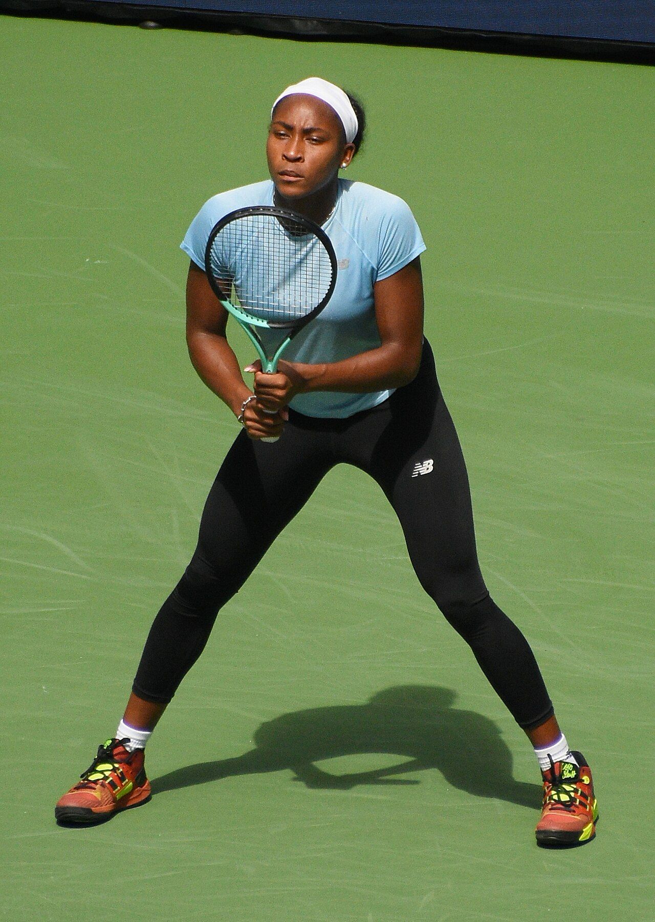 Coco Gauff on court at the US Open, 2023